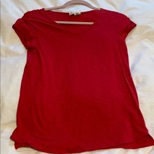 Red short sleeve shirt